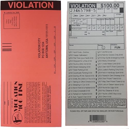 Miniatura 3 de Boletos de lotería falsos, boletos de estacionamiento falsos, el mejor juego de regalo de broma de broma para adultos