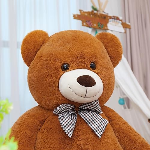 Miniatura 7 de Toys Studio - Adorable oso de peluche gigante de 36 pulgadas color gris felpa suave para novias y niñas