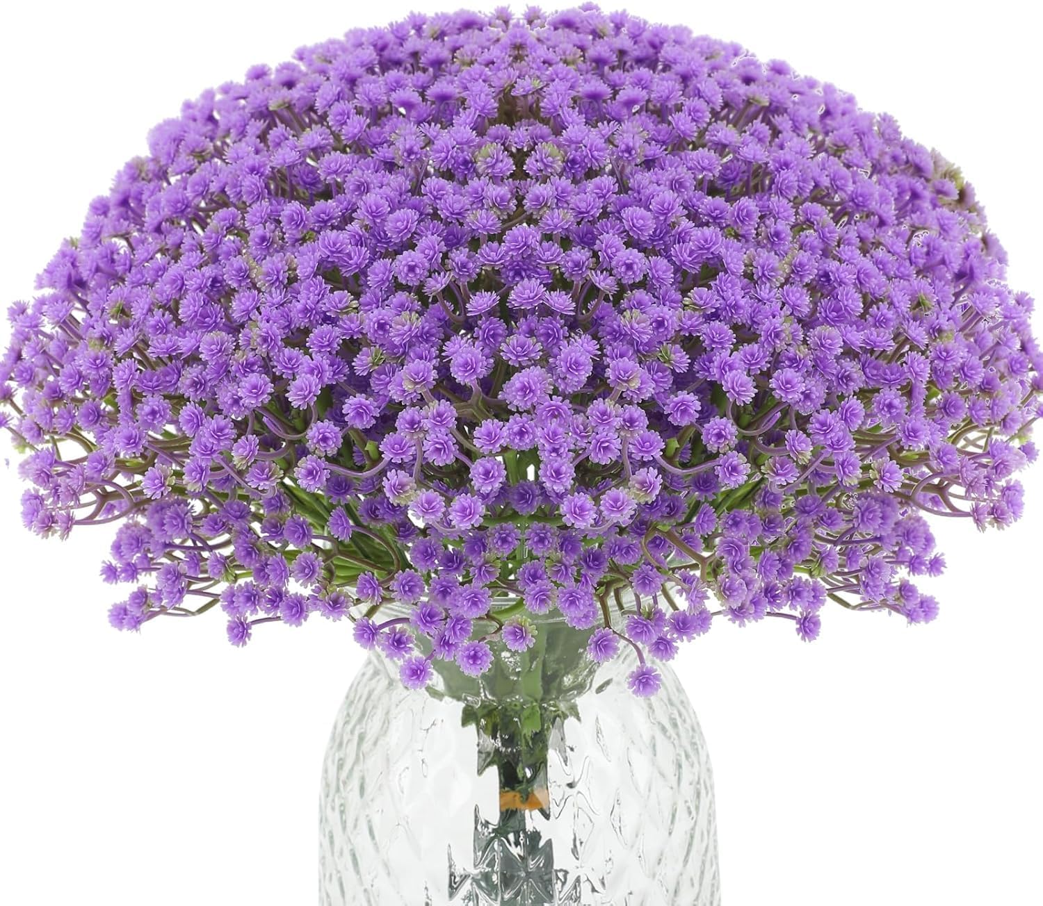 SATYAM KRAFT 1 Bunch (20 Sticks) Artificial Baby’s Breath Flowers (Gypsophila) Bouquet for Gifting, Home Decor, Bedroom, Vase, Table Centerpiece, Balcony, Wedding Decor (28.5 cm) (Purple)-image-10