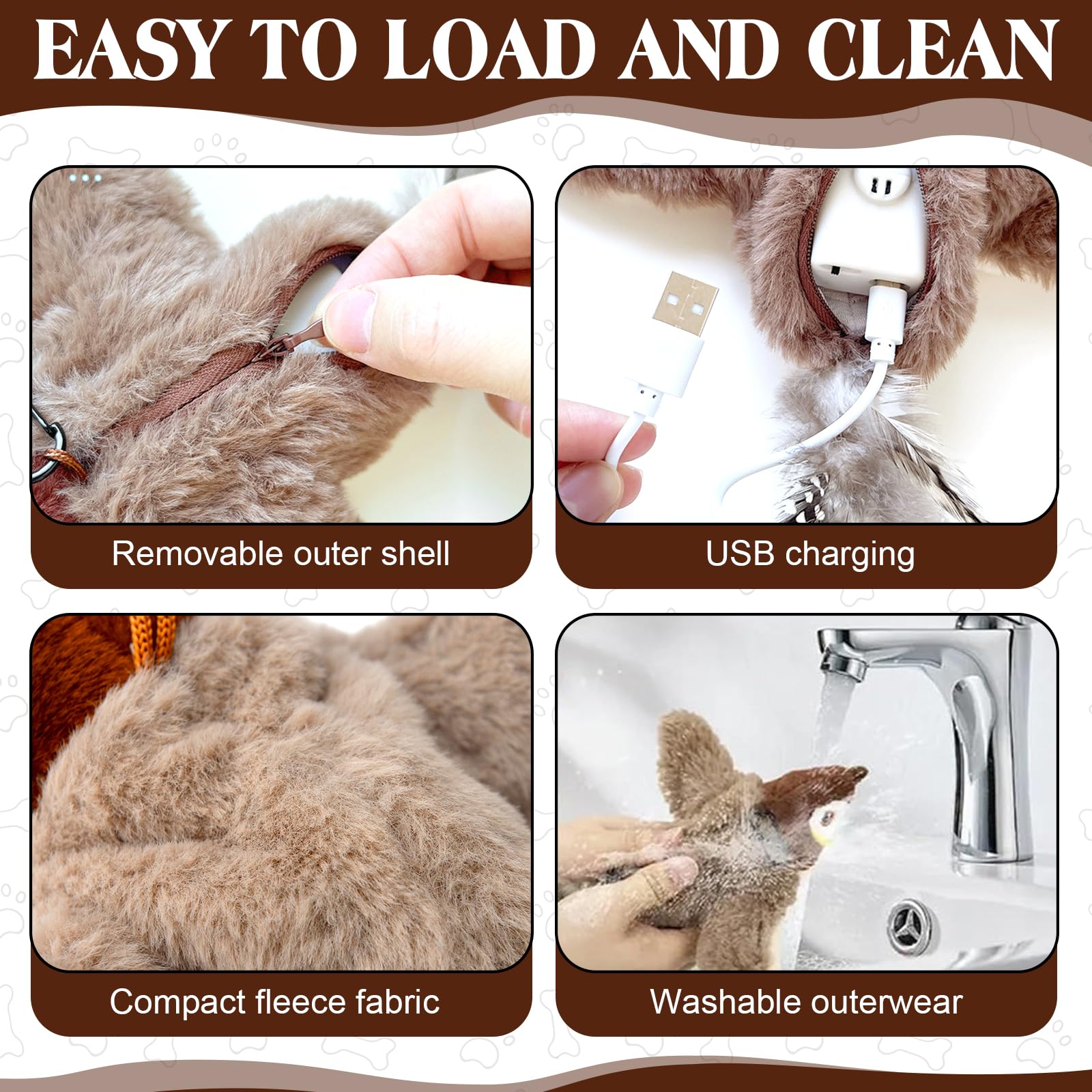 KutaKuta Flapping Bird Cat Toy, Interactive Toys for Cats Rechargeable Flying Chirping Bird Cat Toy - Image 4