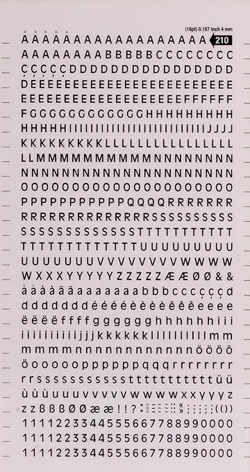 Apli Sdd210f Letras Y Numeros Transferibles Negros Super 4 Mm 706 Caracteres Amazon De Burobedarf Schreibwaren