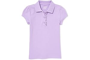 The Children's Place Girls' Short Sleeve Ruffle Pique Polo: A Graceful Fusion...
