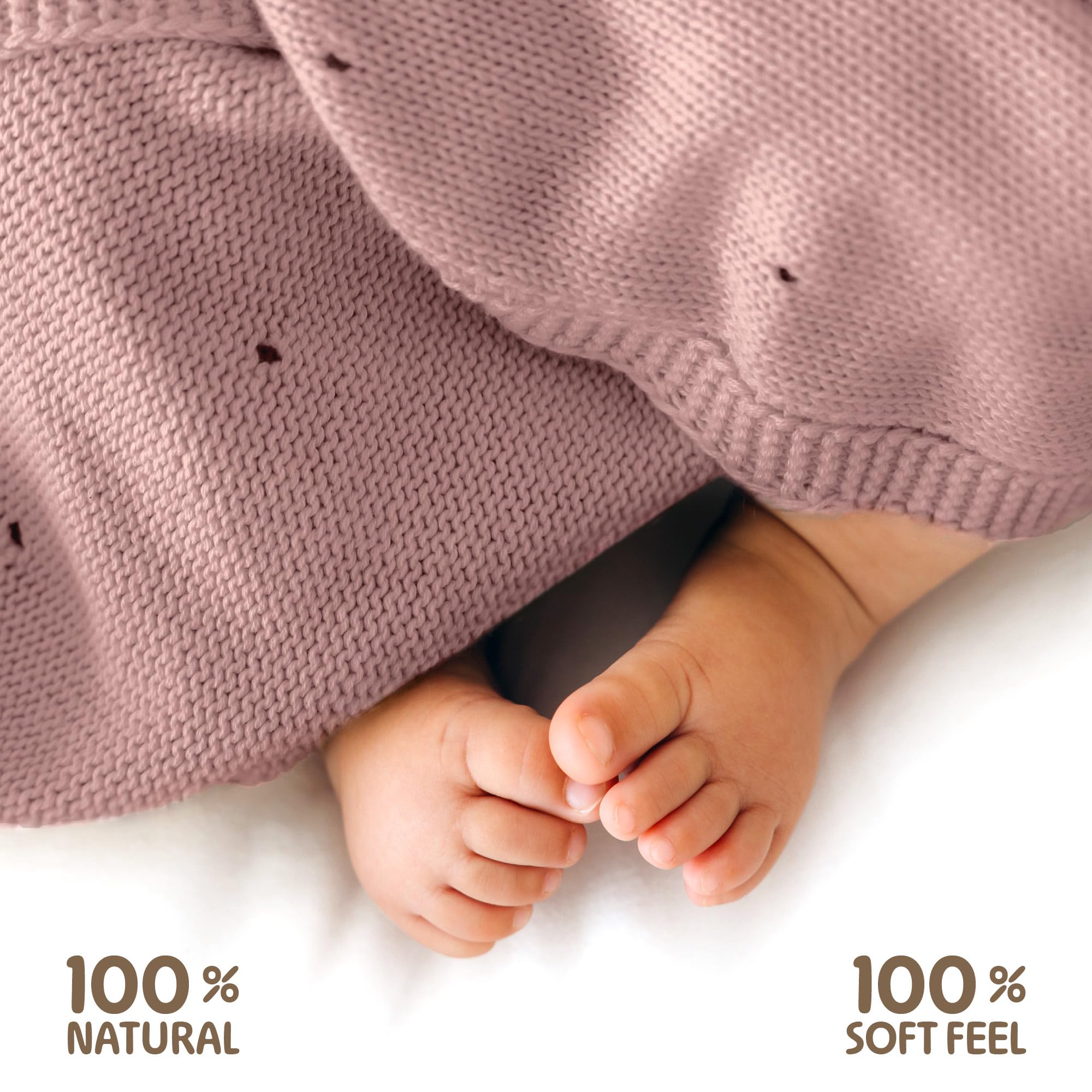 Merle Toys® Premium Cotton Baby Blanket for Newborn Soft GOTS & OEKO-TEX Certified, 100% Organic Cellular Blankets Baby - Image 3