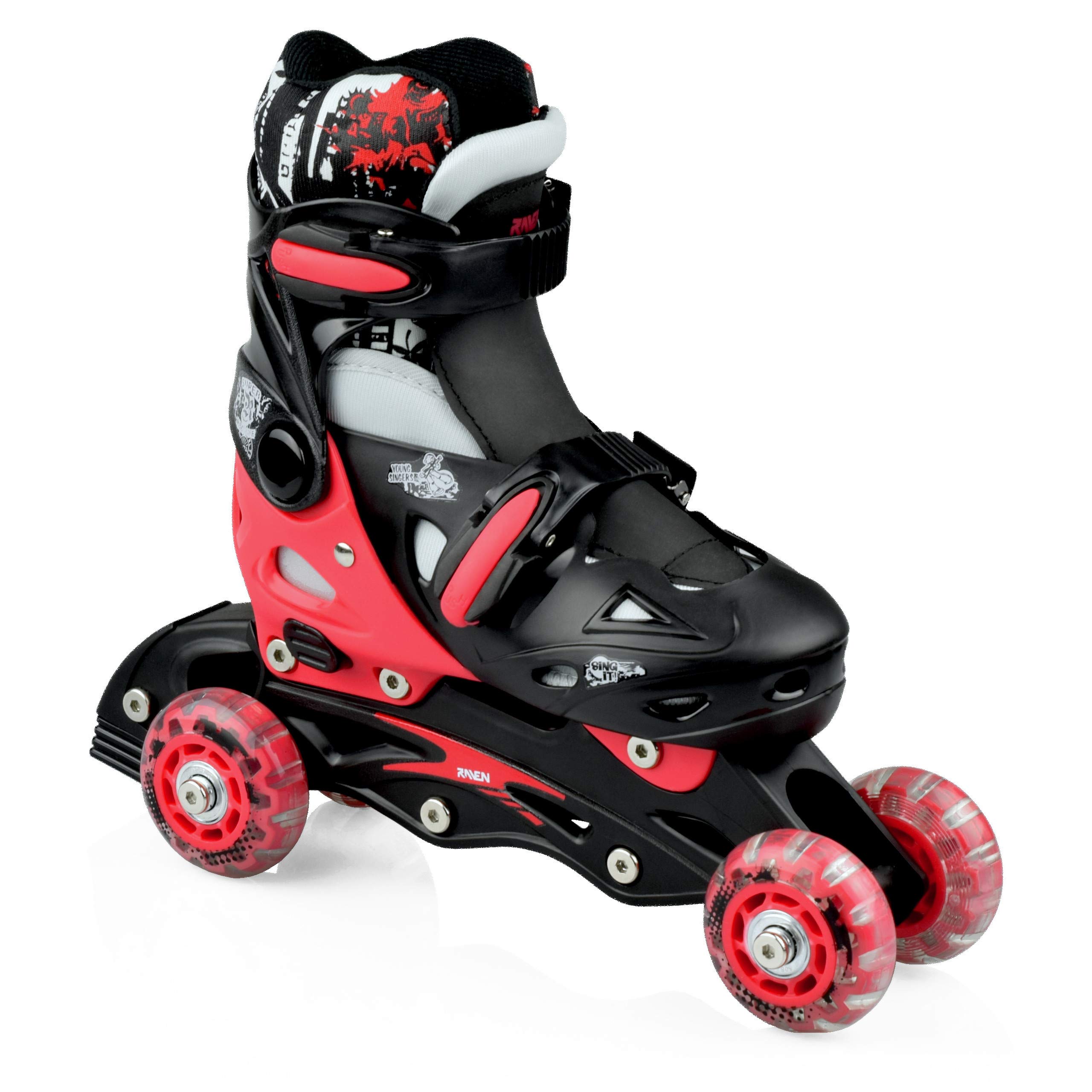 RAVEN 3in1 Inline Skates Pattini in linea Triskates regolabili per bambini
