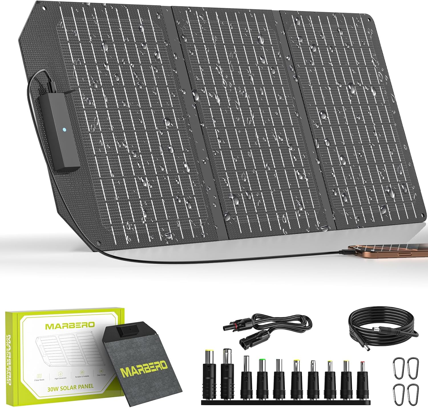 MARBERO 30W Solar Charger >23% High Efficiency Foldable Portable Solar Panel for Power Station Phones Tablets 2 USB Ports” width=”100″ height=”100″ /></a></div>
</td>
<td>
<h3 class=