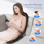 CILI Massage du dos avec la chaleur, siège de massage vibration Coussin 10 Noeuds de massage & 5 Modes,Padeau de chaise de massage pour le bureau à domicile,Don pour les hommes,Femmes