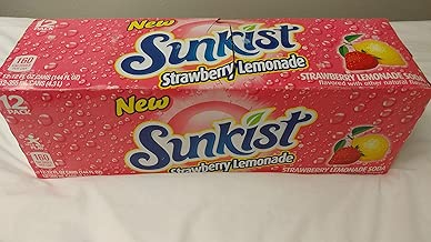 Sunkist Strawberry Lemonade 12 oz Can (Pack of 12) - coolthings.us