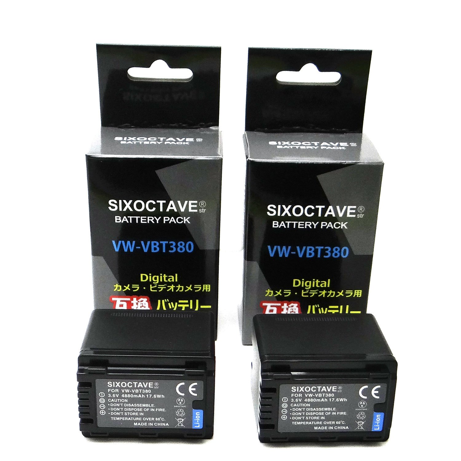 Amazon | SIXOCTAVE 2個セット パナソニック VW-VBT380-K VW-VBT380 