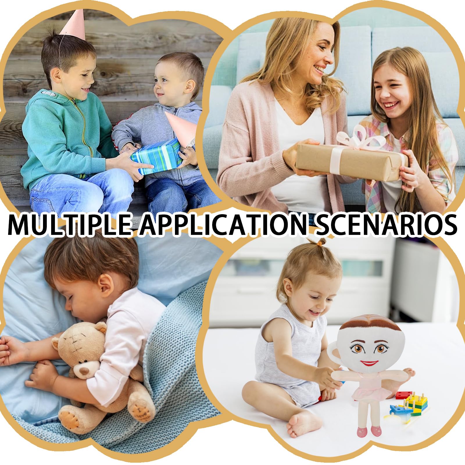 CWENDANER Tralalalero Tralala Plush (35 cm) Italian Brain, morbido peluche per bambini, regalo di compleanno e personaggio da collezione (cappuccino)