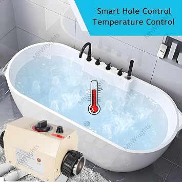 Swimming Pool Thermostat, Premium Quality Water Heater Thermostat, Portable Pool Heater, Electric Water Heater Thermostat, for Bubble Pool, SPA Tank, Children'S Pool,2KW