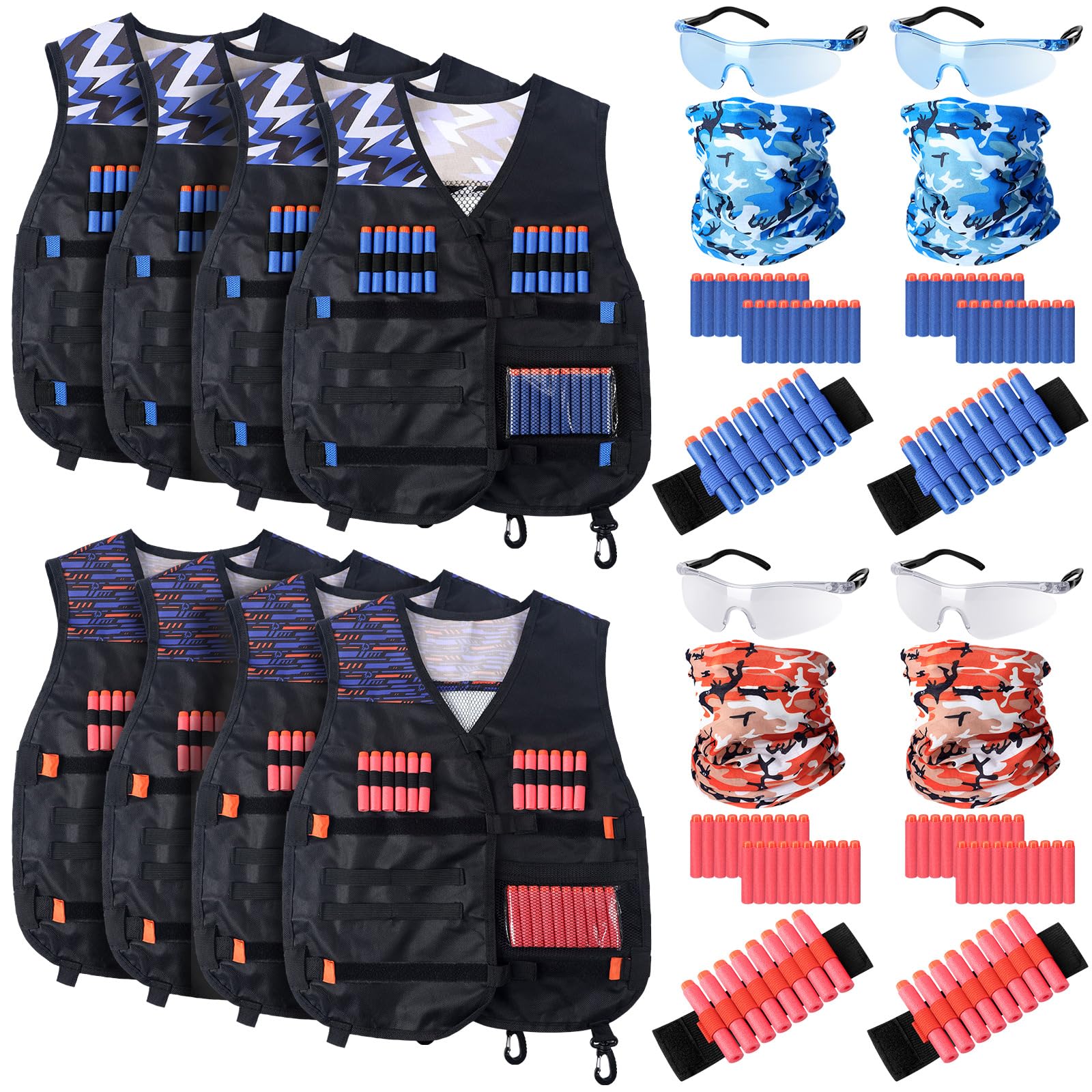 Amazon.com: Sosation 12 Sets Tactical Vest Compatible with Nerf