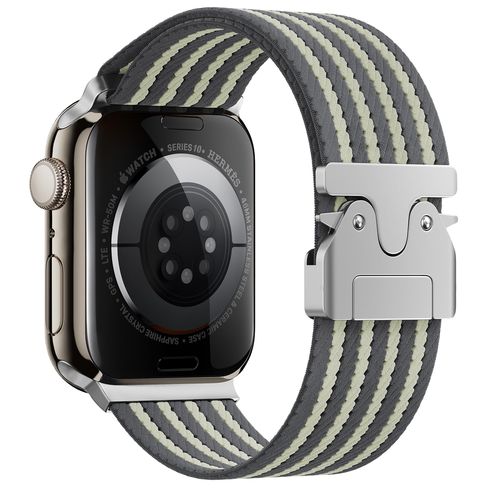 Correa de nailon de alta densidad para Apple Watch Ultra Band 49 mm 10 9 8 7 46 mm 45 41 44 40 mm 42 mm Pulsera elástica trenzada para IWatch Series 6 SE 5 4 Correas de reloj
