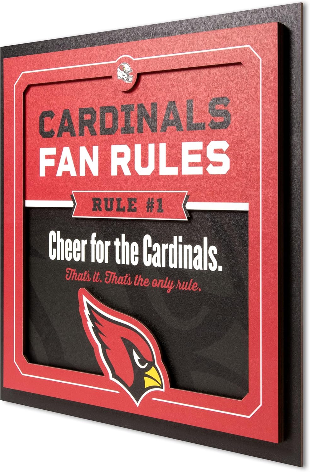 YouTheFan Officially-licensed NFL Fan Rules Wall Art, multiple layers, humorous team artwork sports fan motto, showcases funny rules, indoor decor