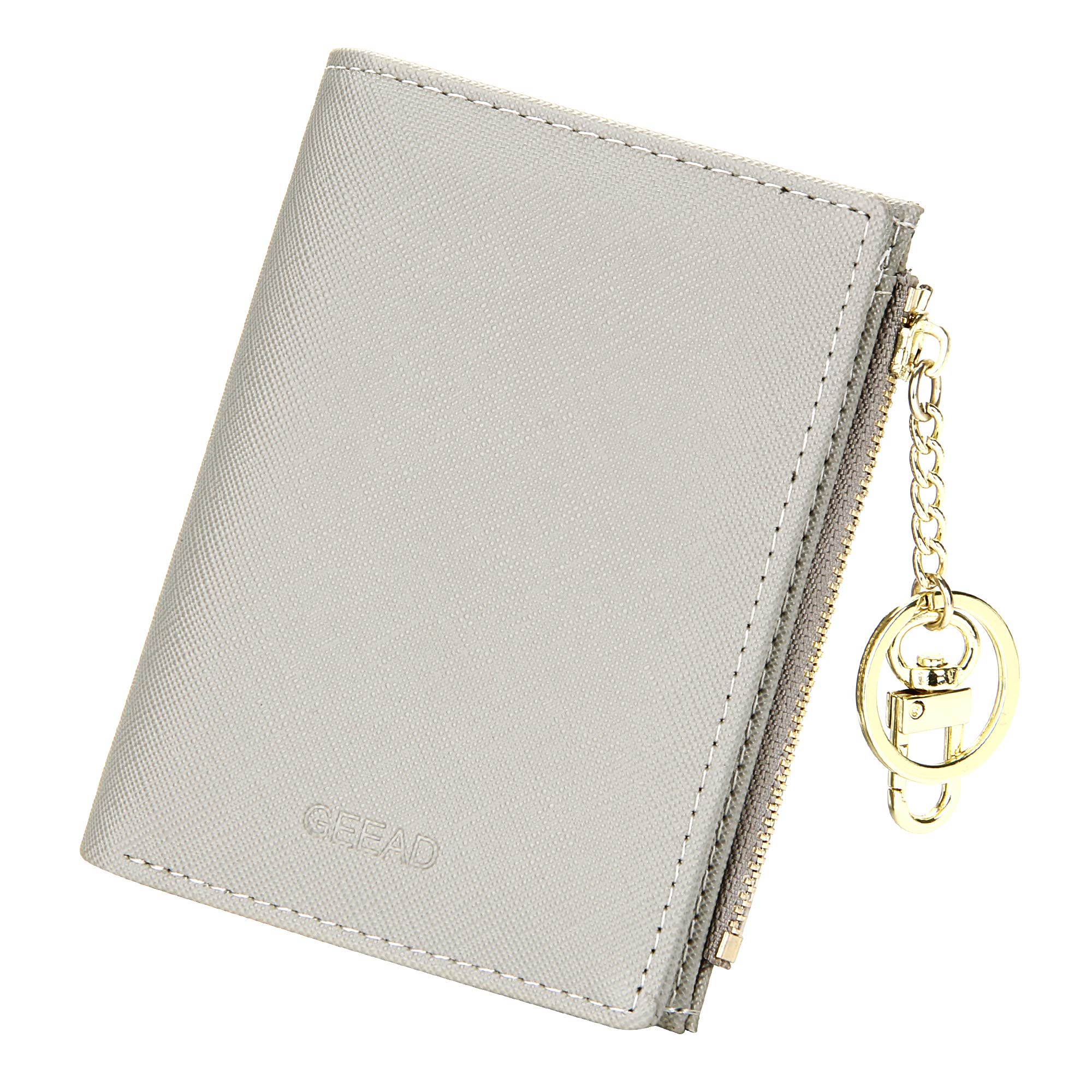 GEEAD Small Wallets for Women Bifold Slim Coin Purse Zipper ID Card Holder