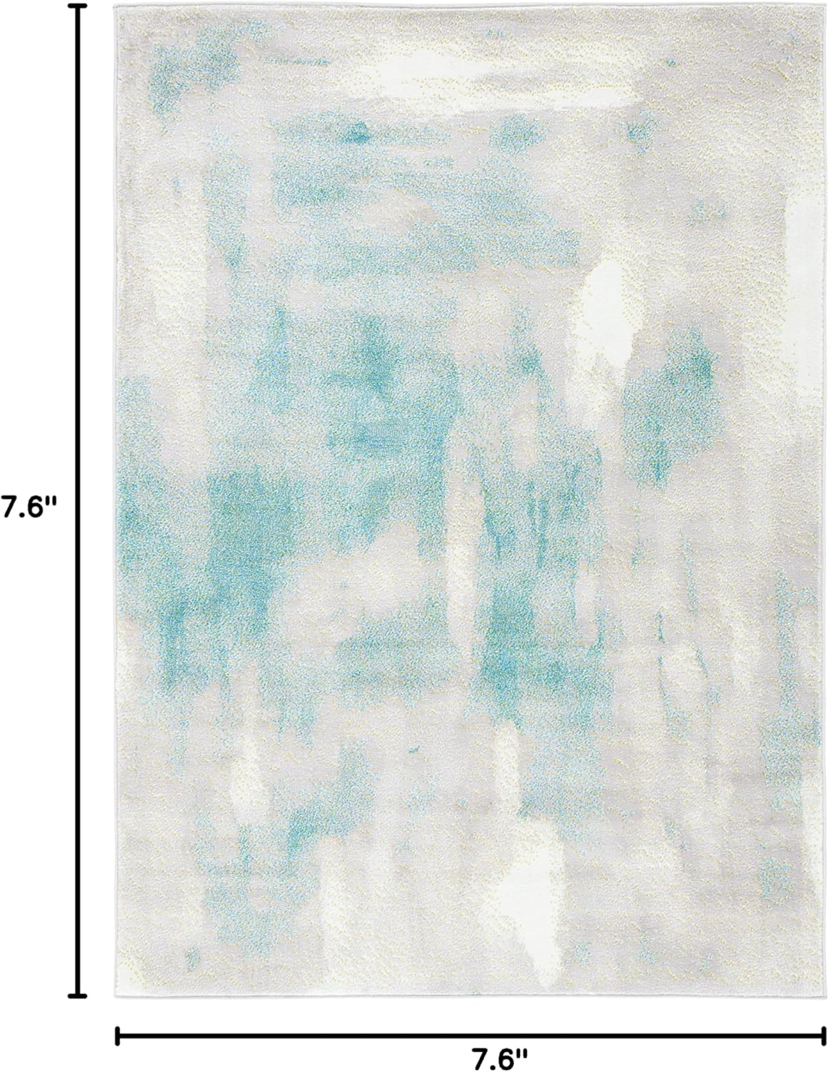 SAFAVIEH Skyler Collection Area Rug - 5'1" x 7'6", Grey & Green, Modern Abstract Design, Non-Shedding & Easy Care, Ideal for High Traffic Areas in Living Room, Bedroom (SKY141F)