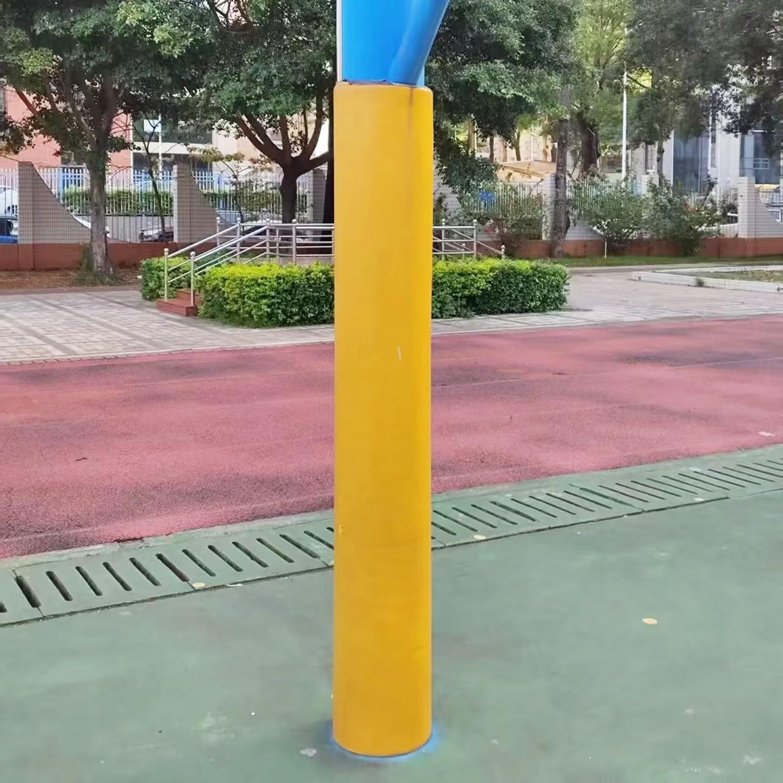 6ft Tall Round Pole Protector Padding, Foam Cushion Pad for Basketball Rack, Outdoor UV Resistant Post Cover for Metal/Wood/Concrete Columns
