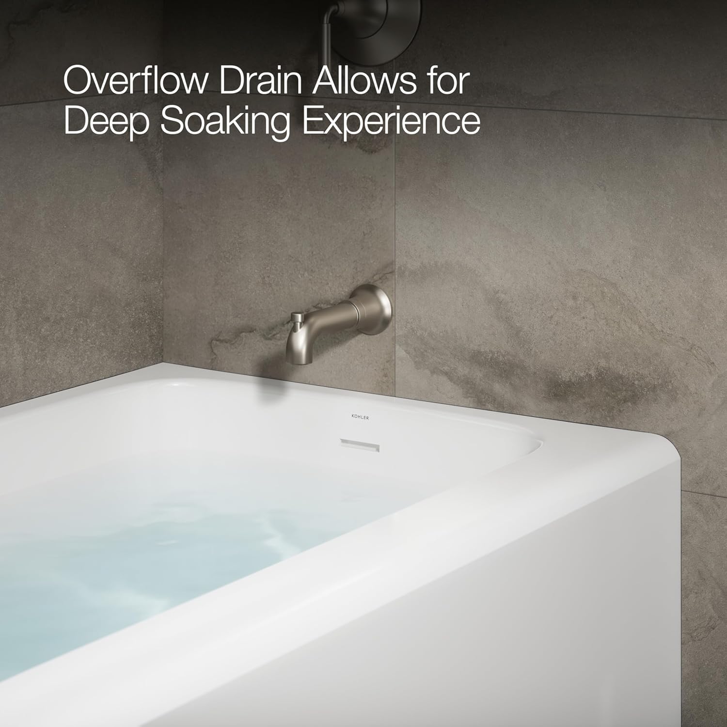 Kohler 25831-RA-0 Avec® 60" x 32" alcove bath, right drain, White
