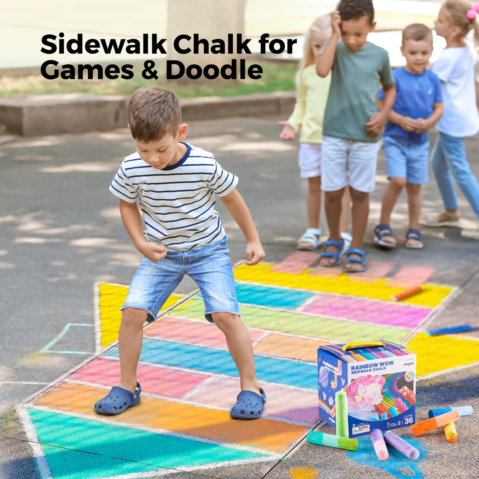 Jarmelo Rainbow Wow Sidewalk Chalk-36 Colors - Image 6 thumbnail