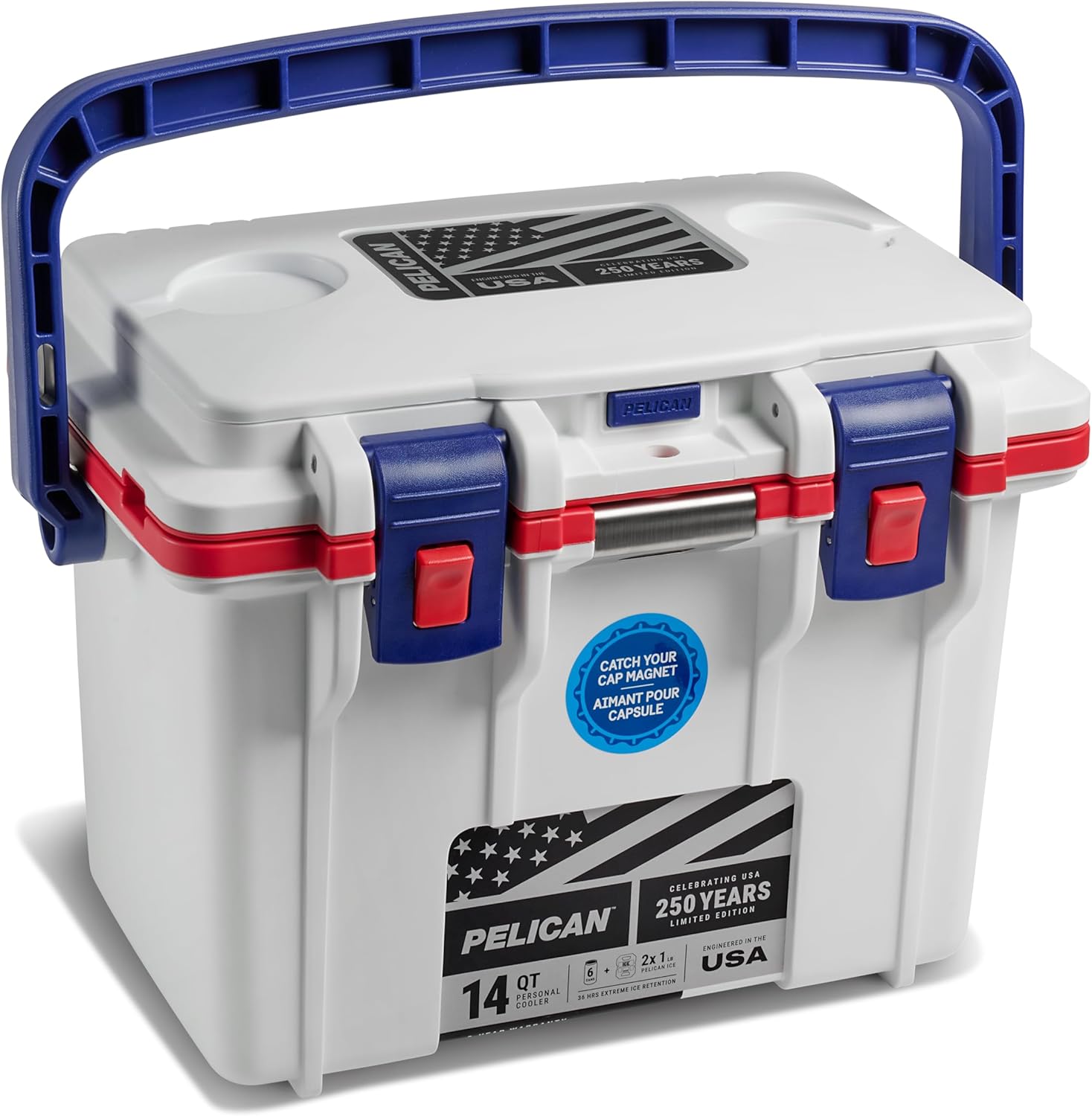 Pelican 14 Quart Small Cooler - Can Cooler (Americana)
