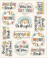 Vista 23 de Carson Dellosa Creatively Inspired 72 Calcomanías Motivacionales para Niños, 6 Hojas de Incentivos Arcoíris con Afirmaciones Positivas para Premios