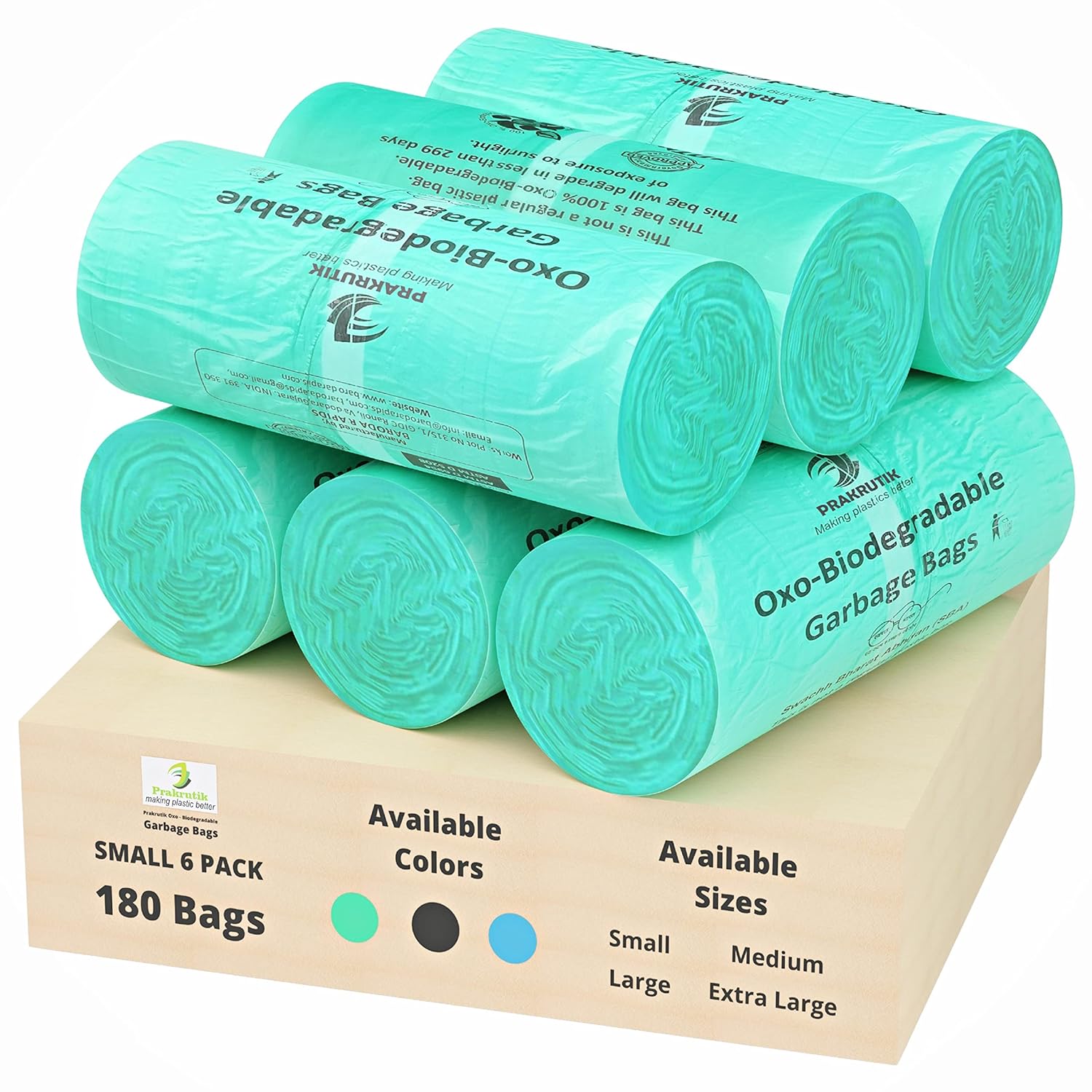 PRAKRUTIK Compostable Bag/Eco Freindly Garbage Bag for kitchen, Office