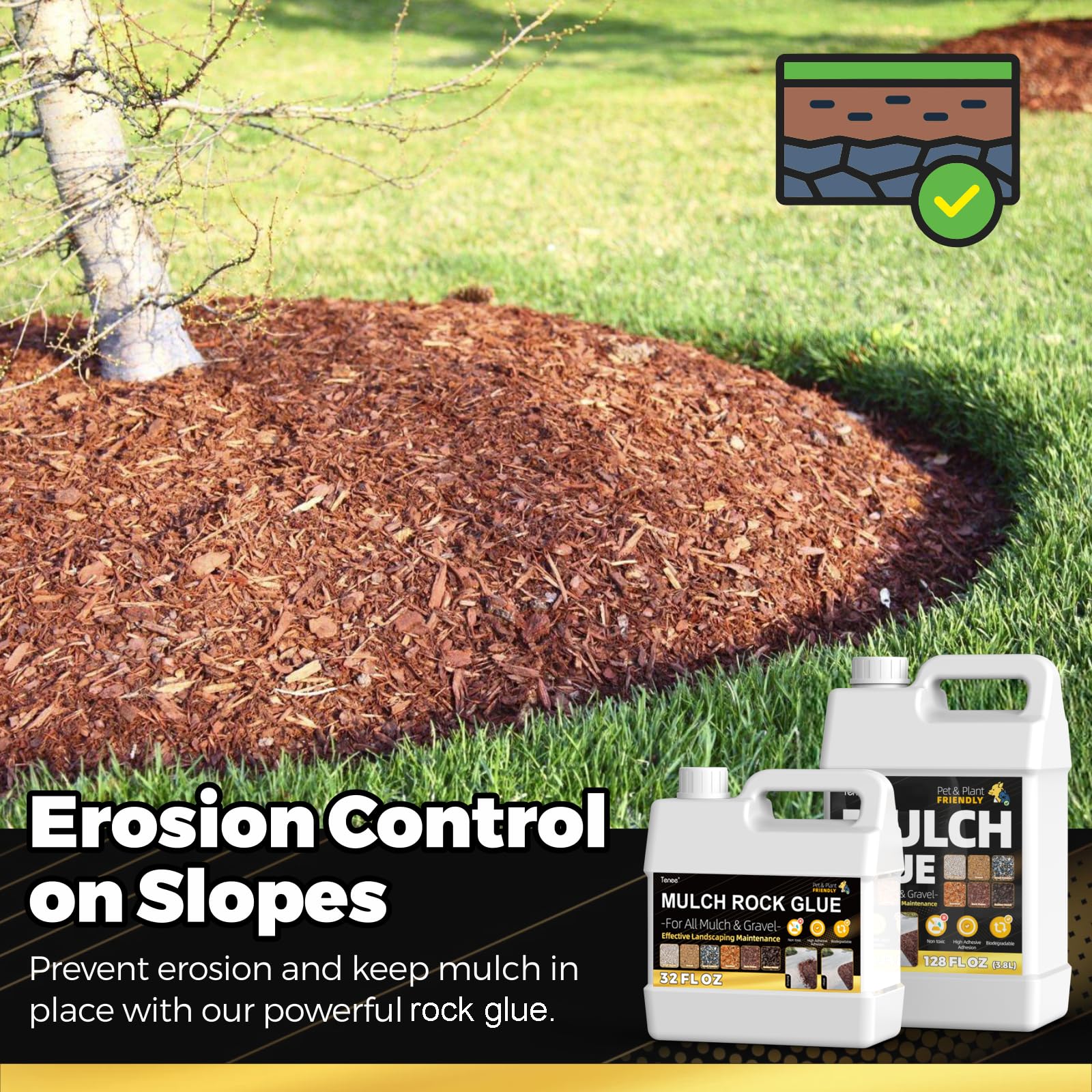 Heavy Duty Gravel Glue Home Depot Landscape Glue Strong Mulch & , Makes ...