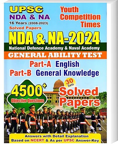 Youth Competition Times UPSC NDA &amp; NA 2024 (Part A ENGLISH + Part B GENERAL KNOWLEDGE) SOLVED PAPERS