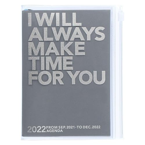 MARK'S 2021/2022 Taschenkalender A6 vertikal, MAKE TIME // Gray: Von September 2021 bis Dezember 2022