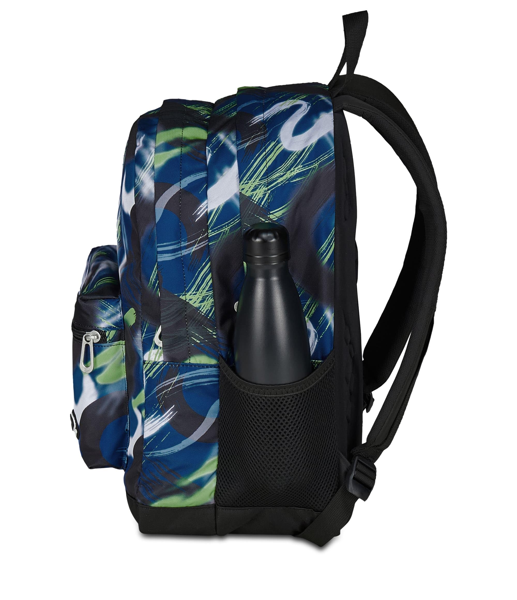 Seven Zaino Scuola Pro XXL con Cuffie Wireless, Blu, Tasca Interna Porta PC, 32 L, Scuola Media e Superiore, Zaino Ragazzo