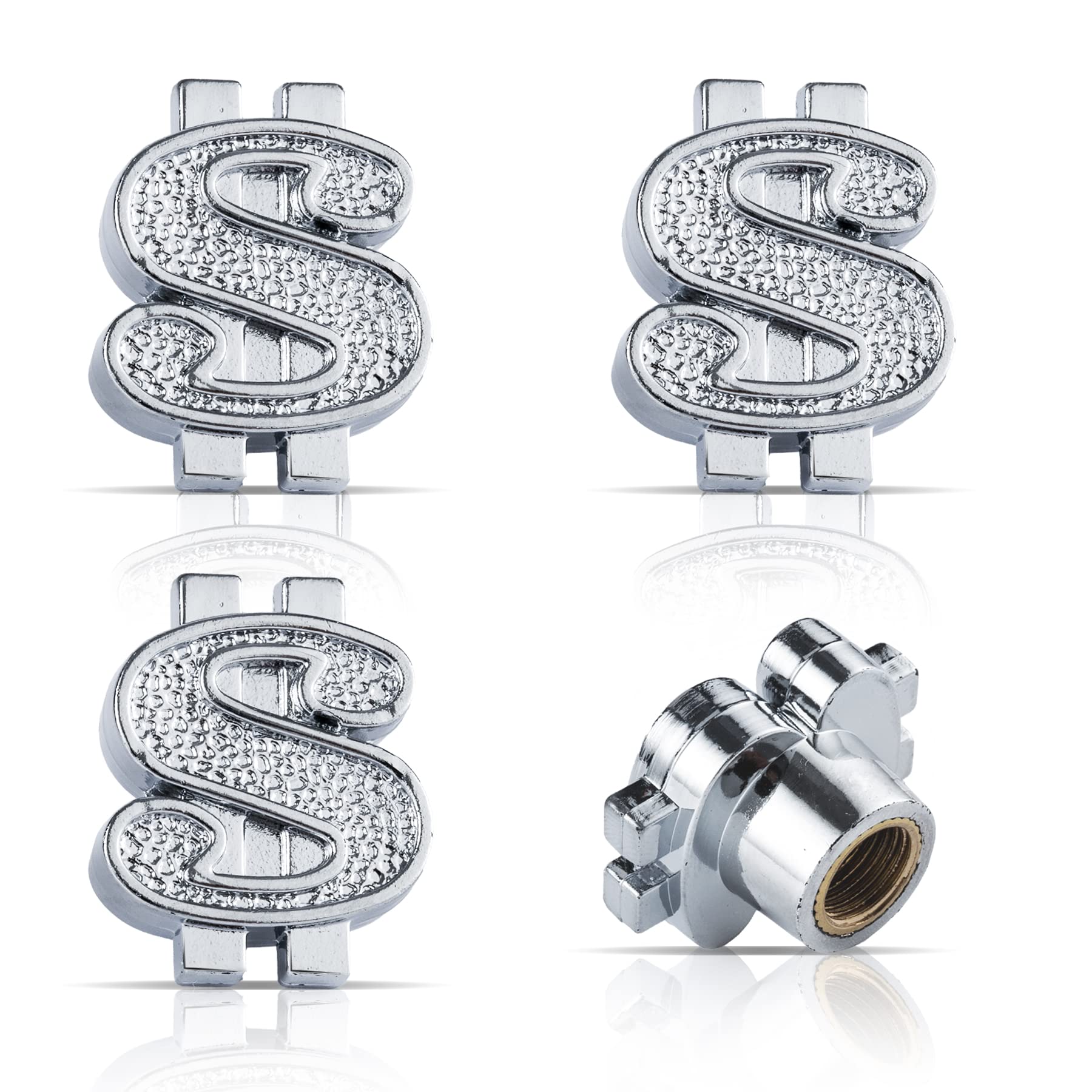 US Dollar Sign Tire Caps