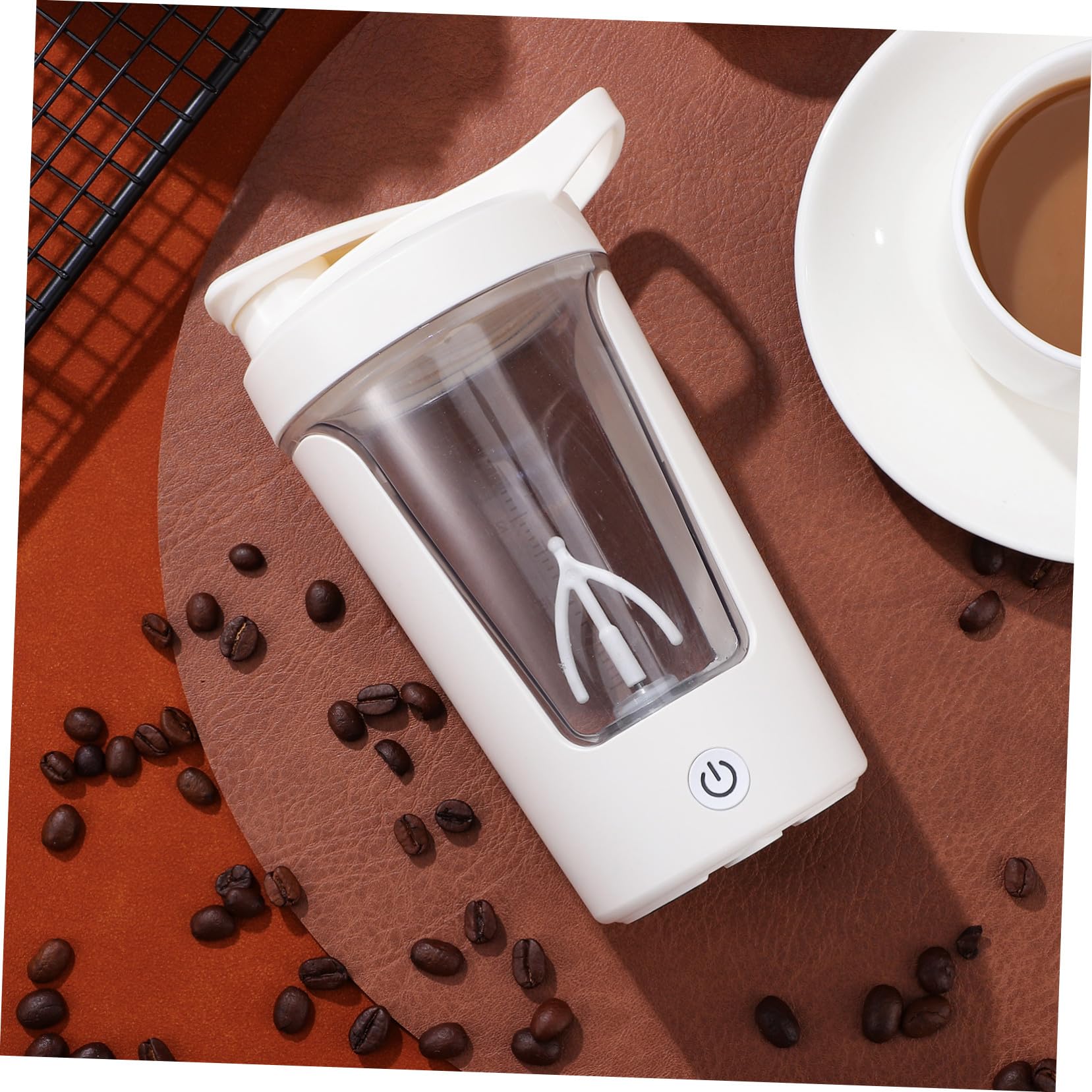 Shaker Électrique Automatique Rechargeable pour Café et Protéines Tasse Mélangeuse Portable PP et Abs Agitateur Homogène pour Boissons Protéinées et Soja pour Préparation Rapide