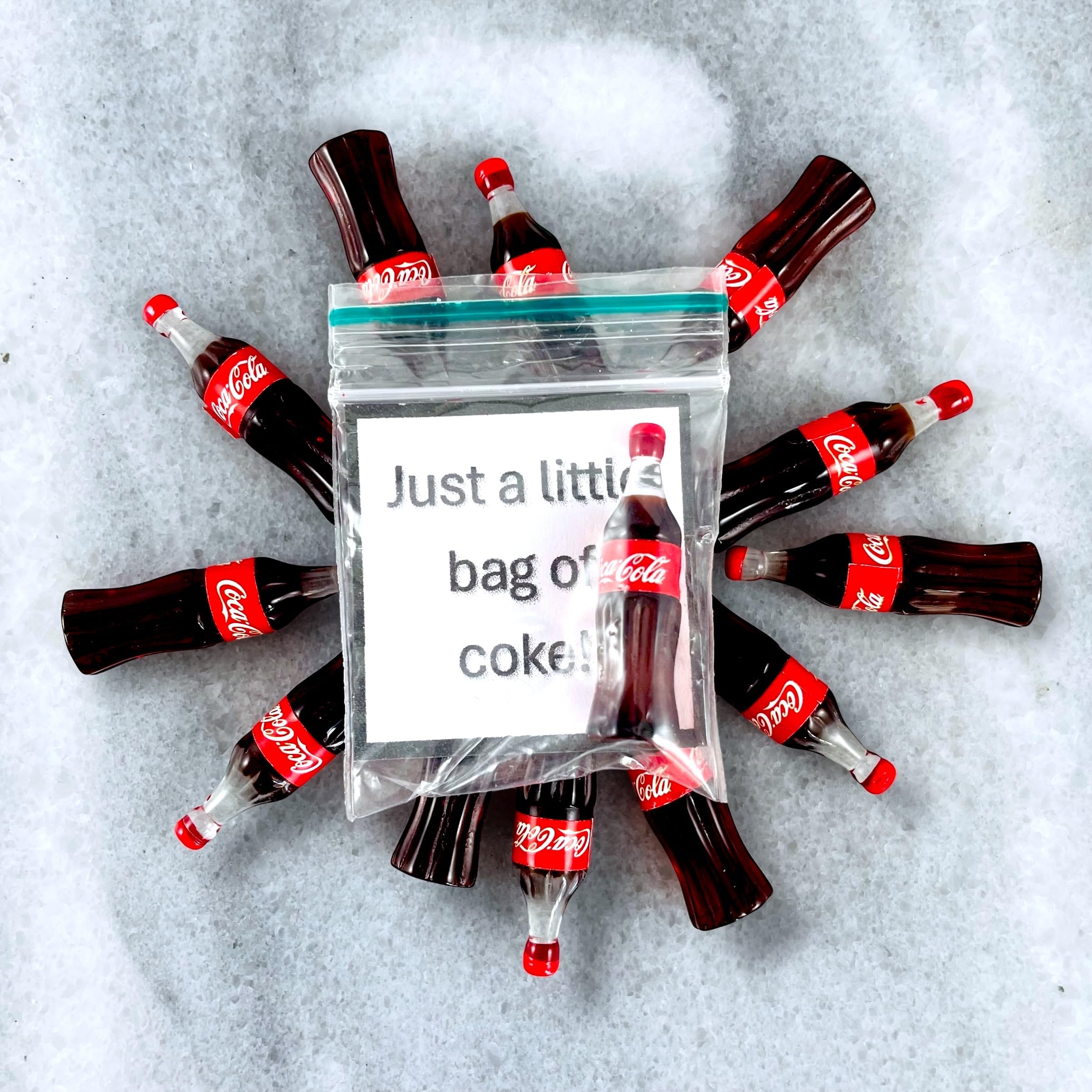 5 Little Bags Of... Novelty Joke Gift Bag with coke Bottle Design, Party Prop, Festival Accessory, Stag do, Baggie, Prank