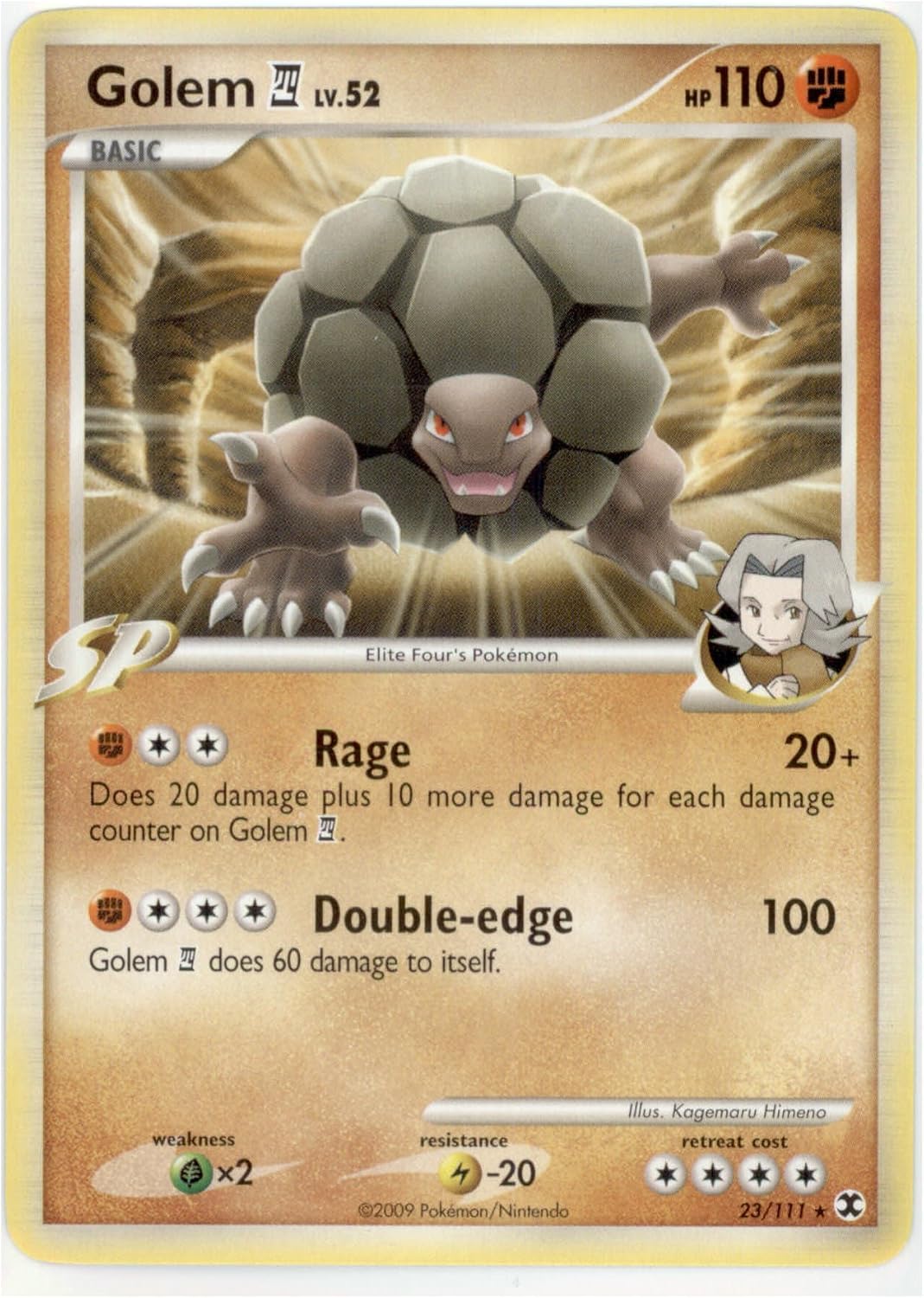 Pokemon Golem 4 (23) Rising Rivals Reverse Holo