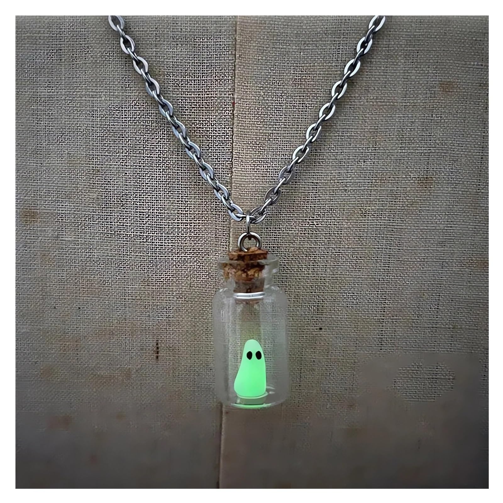 Amazon.com: The Adopt a Ghost Necklace Cute Glow in The Dark Mini