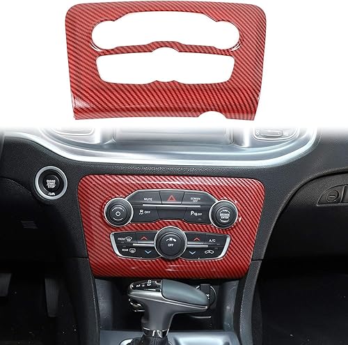 Vista 8 de Voodonala Para cargador de radio AC CD interruptor panel de ajuste para Dodge Charger 2015-2019, ABS rosa 1 unidad Rosa/Rebel Fun.