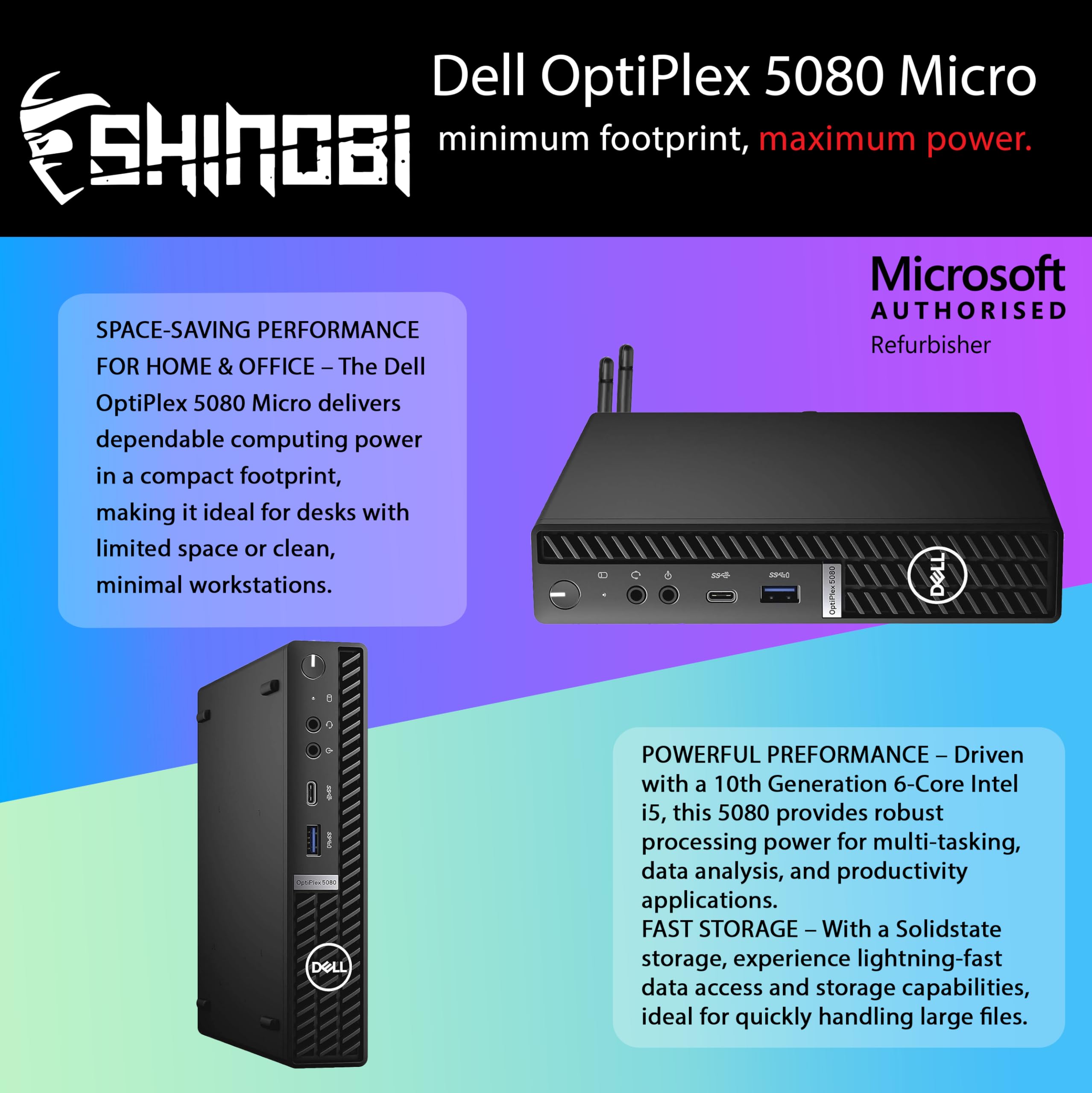 Amazon.com: Dell OptiPlex 5080 Micro PC | Intel Core i5-10500T