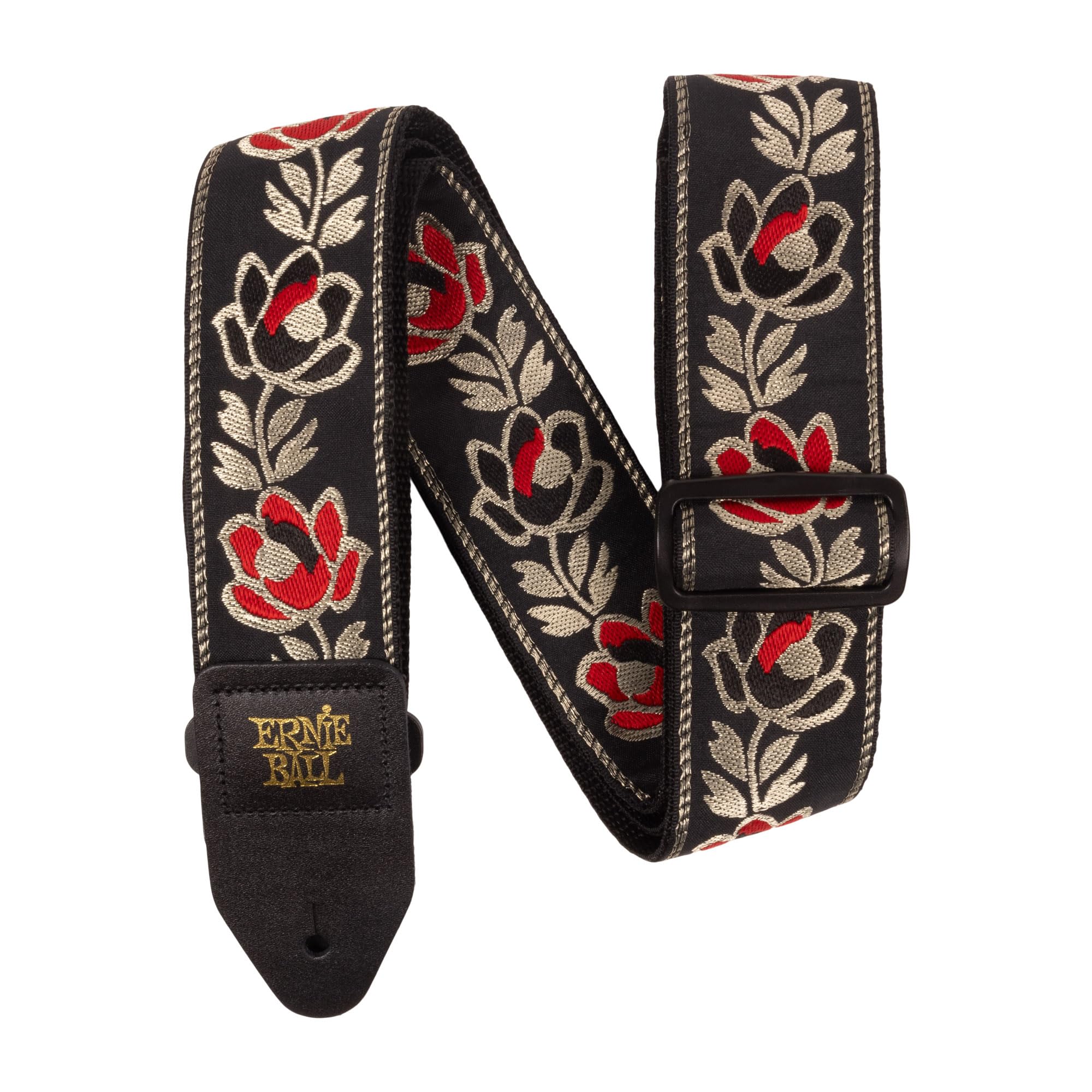 Ernie Ball Classic Jacquard Guitar Strap/Bass Strap - Noble Rose, 41” to 72”