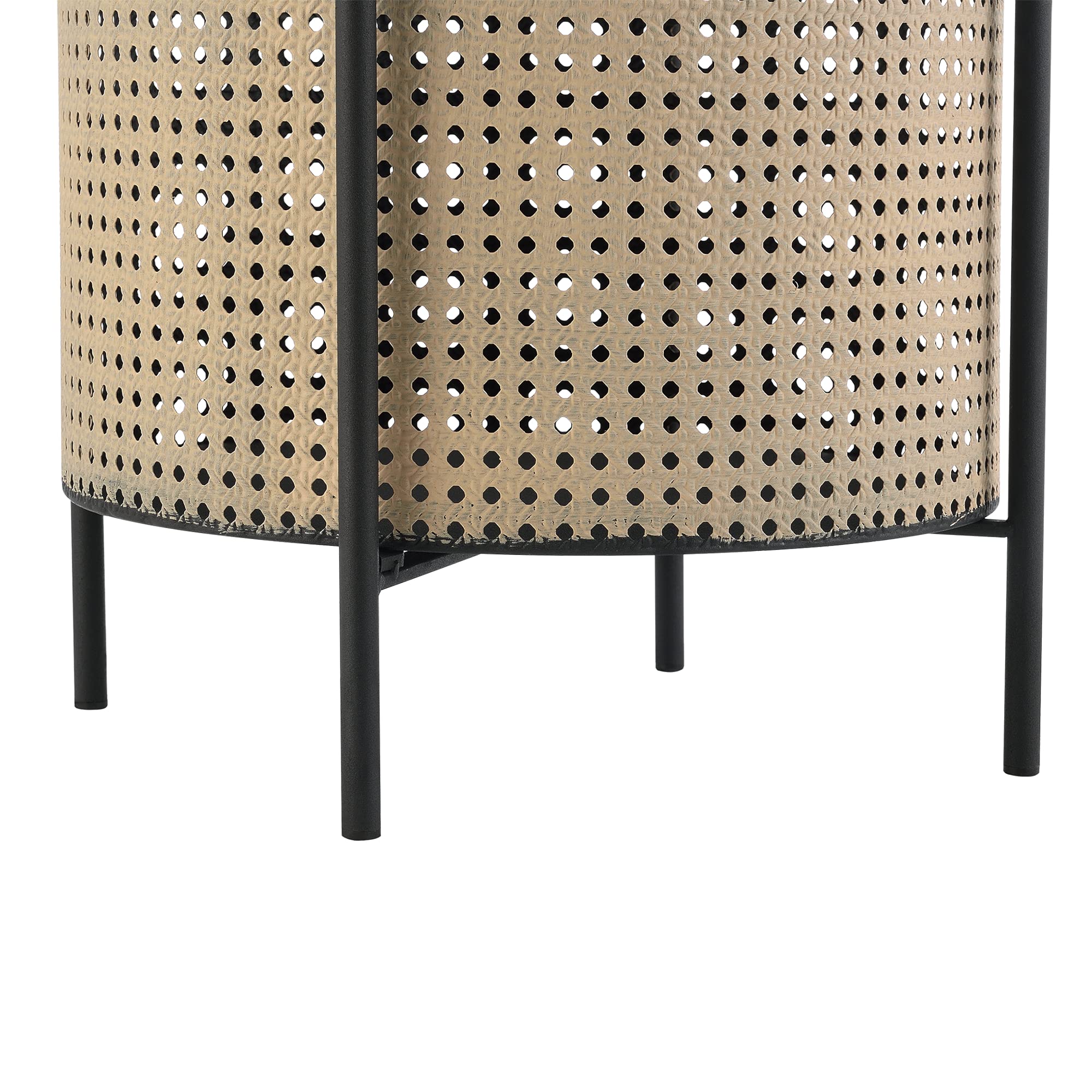 [en.casa] Table Basse Stylée à Plateau Amovible Panier Amovible Table d'appoint Multi-usages pour Bureau Salon Métal 45 x 35 cm Noir Sable