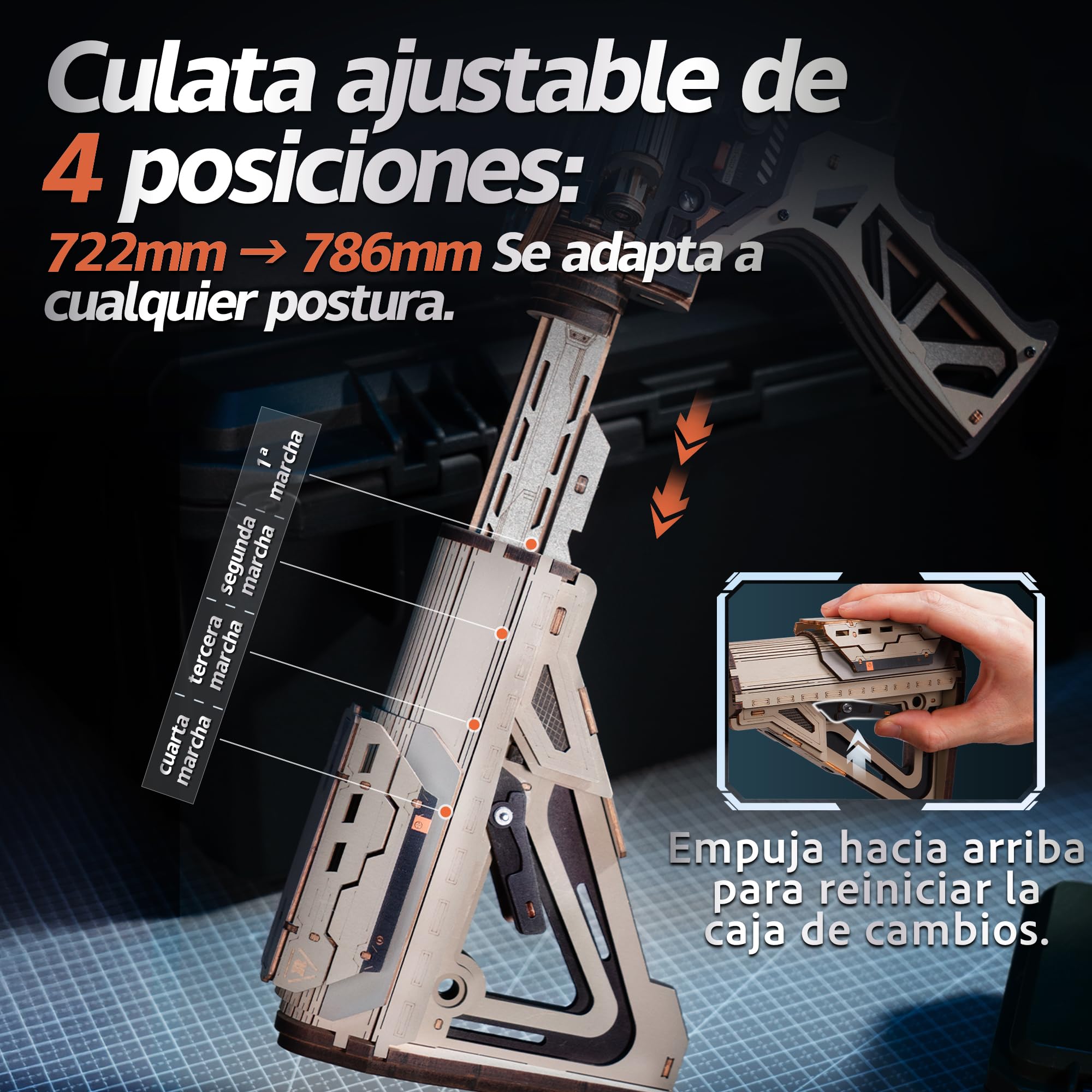 ROKR Puzzle 3D de Madera, Maquetas para Construir Adultos Modelo LQB02 | Modelo de Ingeniería Mecánica