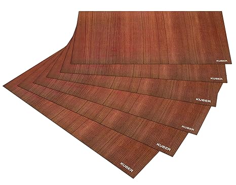 Kuber Industries Polyvinyl Chloride Lining Design 6 Pieces PVC Refrigerator/Fridge Multipurpose Drawer Mat Set Brown Standard (Hs_37_Kubmart020145)