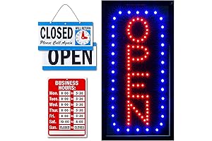 Vertical Neon Open Sign for Business: Illuminate Your Doorstep with Allure