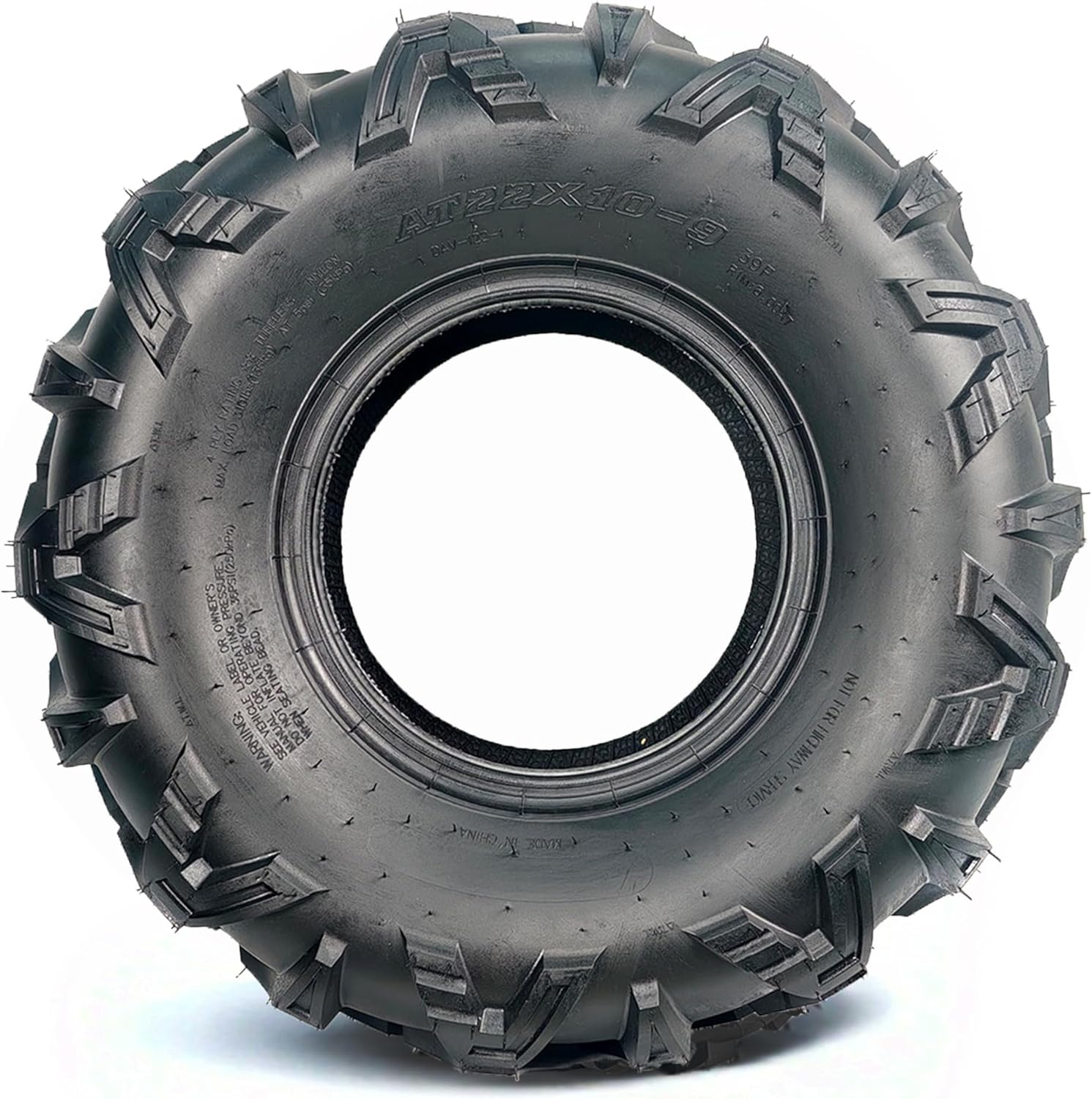 AT22x10-9 ATV Tires ATV＆UTV Trail Sand Off-Road Tires 22x10-9, All Terrain Tires 16mm Tread Depth 22x10x9-4 PR, Tubeless 2PCS
