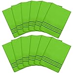 Tatuo 12 Pieces Korean Exfoliating Mitt Glove Italy Towel Body Skin Scrubber Exfoliating Scrubber for Remove Dead Skin Washcloth Korean (Small,Green)