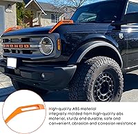 Vista 7 de Cubierta de visión de sendero para capó del motor, cubierta de bisagra, manijas de liberación lateral, accesorios exteriores para Ford Bronco