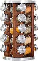Algopix Similar Product 18 - Orii 20 Jar Dark Acacia Wood Spice Rack