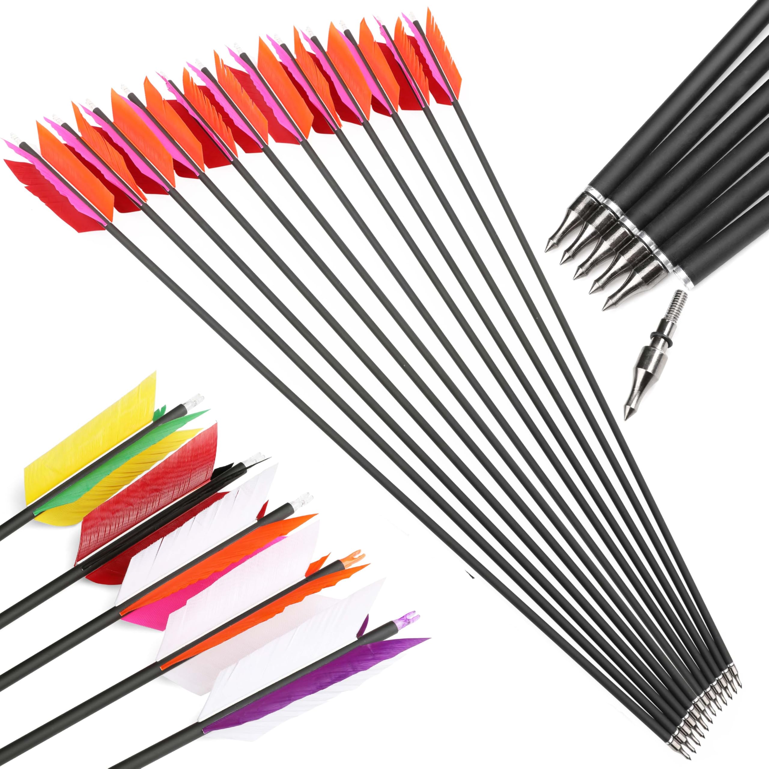 30& CARBONPFEIL SP500-550 Compound/Recurve Bogen Bogenschießen Jagd