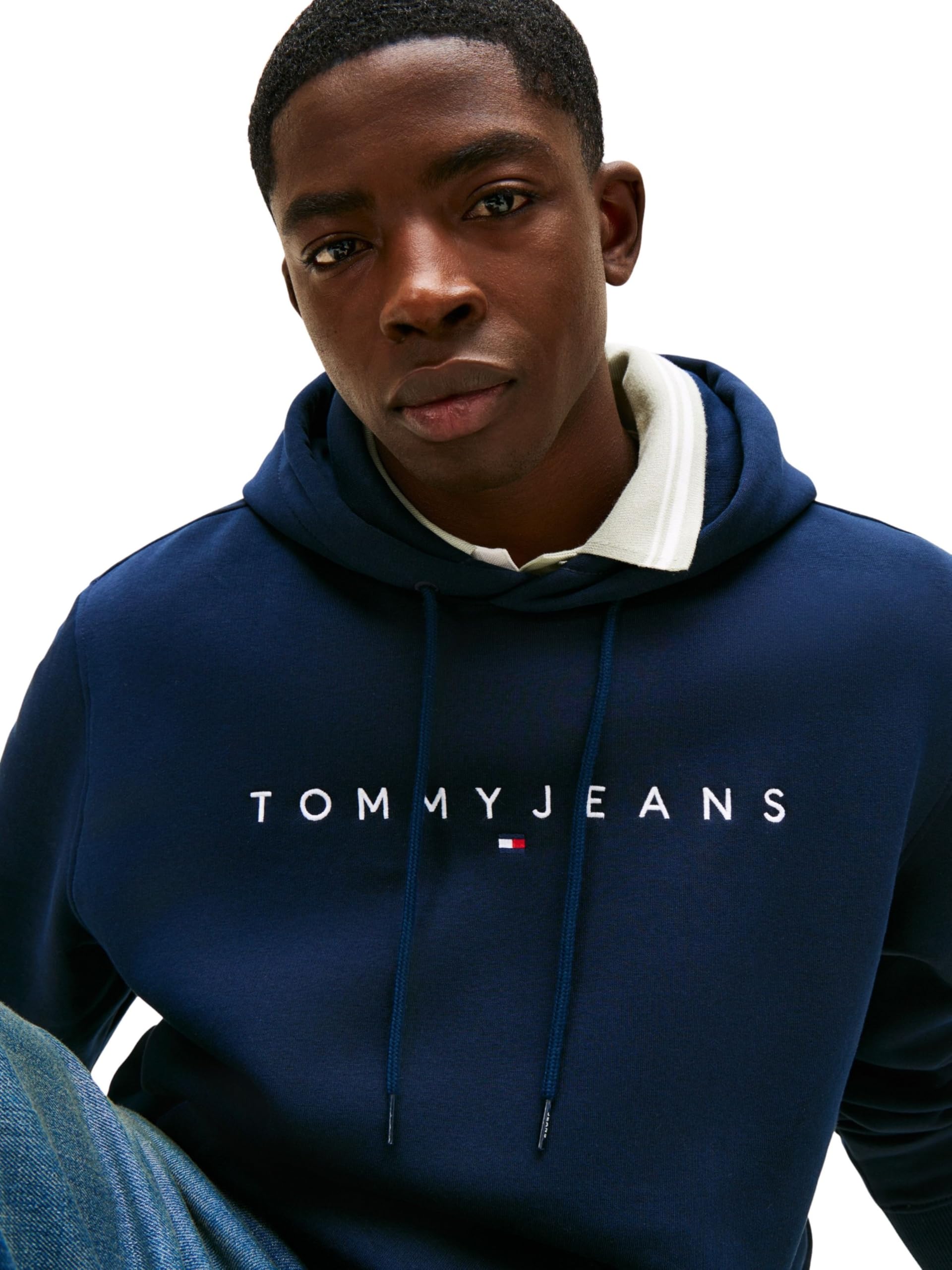 Tommy Jeans Herren Hoodie Linear Logo mit Kapuze