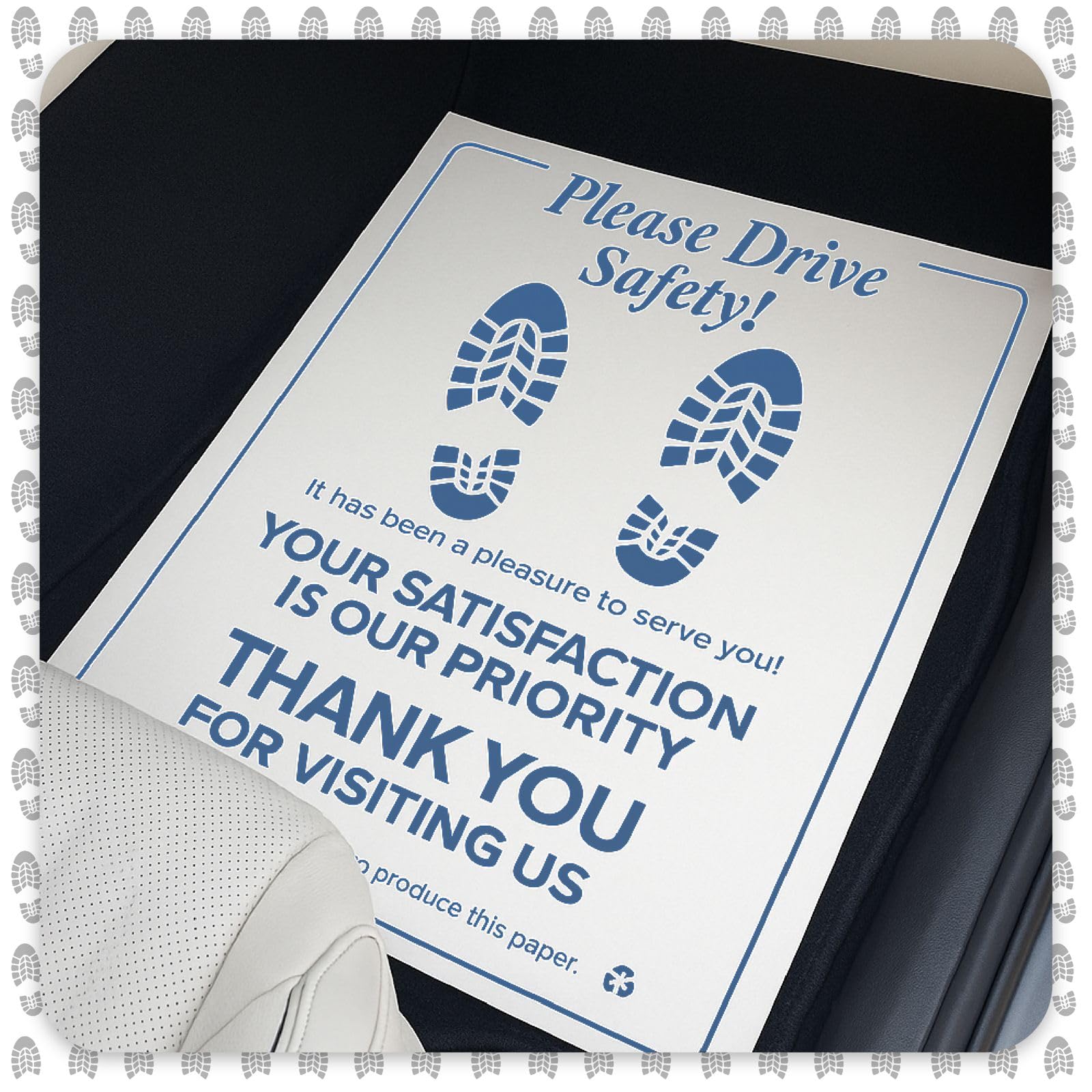 Paper Floor Mats for Cars Black or Blue Typing Vehicles Disposable Floor Pads Waterproof Car Foot Pads Protective — view 3