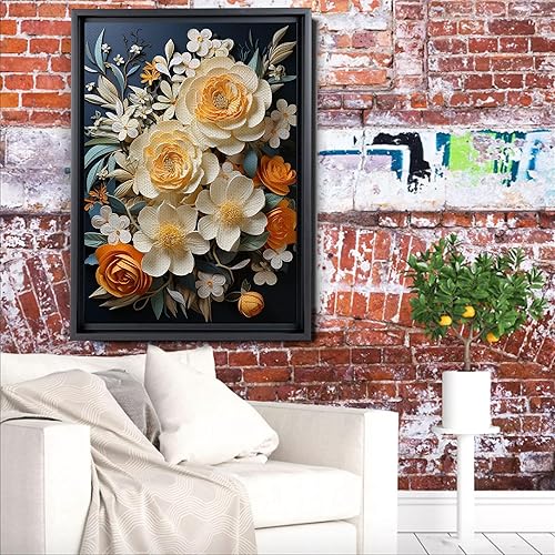 Miniatura 4 de Harvest print Textured Wall Art Square Canvas Art Vibrant Orange Fruit print Living Room Wall Decor Nature Inspired Wall Decor