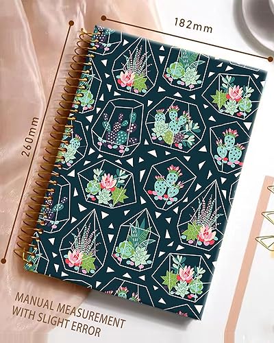 Miniatura 2 de iampanda Cuaderno de diario en espiral, lindo y fuerte encuadernación de doble alambre con papel de primera calidad para niñas y mujeres, 60 hojas